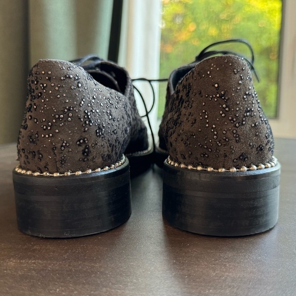 EUC Miista Adelaide Pewter Shine Suede & Leather Oxford Brogues - Size  38 - Picture 7 of 7